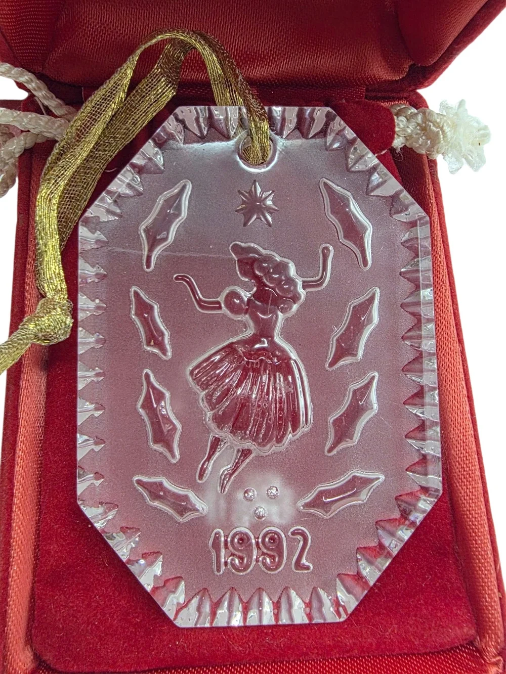 Vintage 1992 Waterford Crystal 12 Days Of Christmas Ornament 9 Ladies Dancing